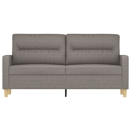 vidaXL Tweezitsbank 140 cm stof taupe afbeelding3 - 1