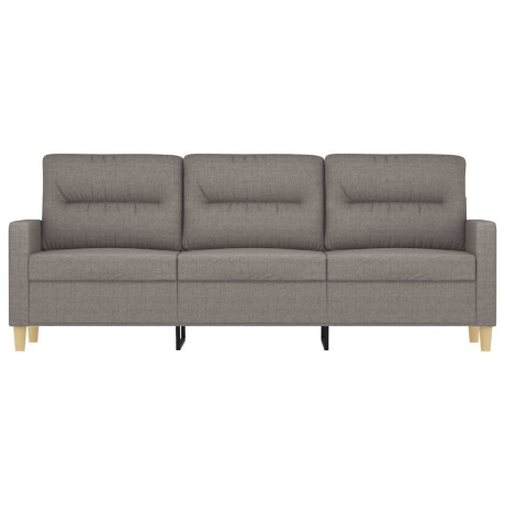 vidaXL Driezitsbank 180 cm stof taupe afbeelding3 - 1