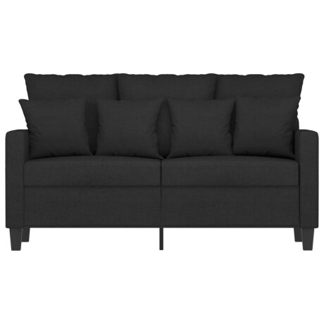 vidaXL Tweezitsbank 120 cm stof zwart afbeelding3 - 1