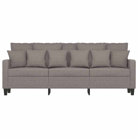 vidaXL Driezitsbank 180 cm stof taupe afbeelding3 - 1
