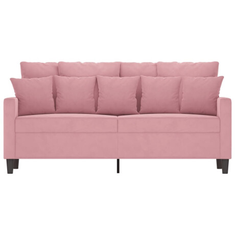 vidaXL Tweezitsbank 140 cm fluweel roze afbeelding3 - 1