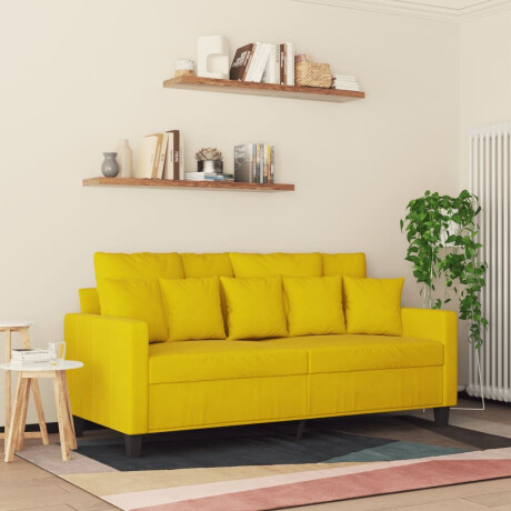 vidaXL Tweezitsbank 140 cm fluweel geel afbeelding3 - 1