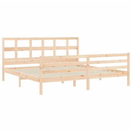vidaXL Bedframe met hoofdbord massief hout 200x200 cm afbeelding3 - 1