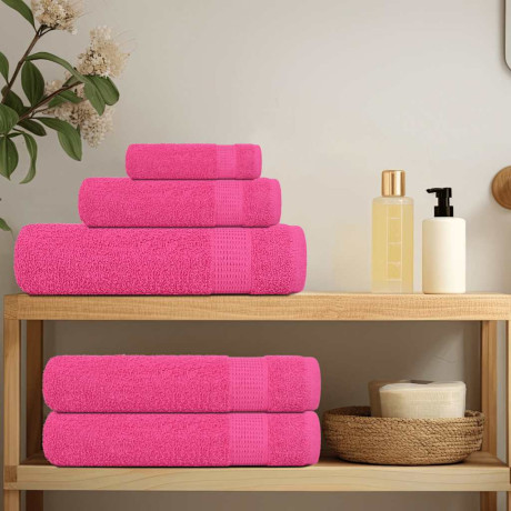 vidaXL Handdoeken 4 st 100x200 cm 360 g/m² 100% katoen roze afbeelding3 - 1