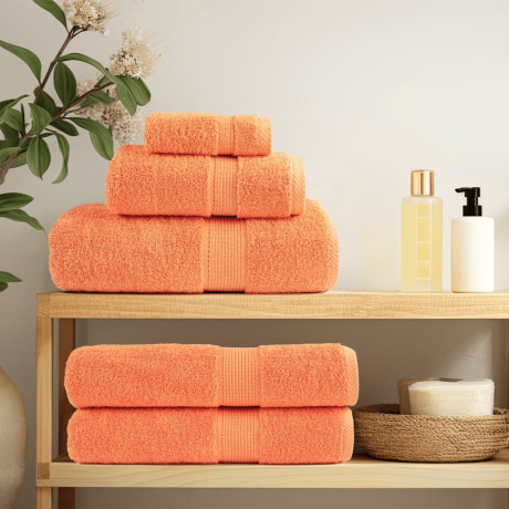 vidaXL 8-delige Handdoekenset SOLUND 600 g/m² oranje afbeelding3 - 1