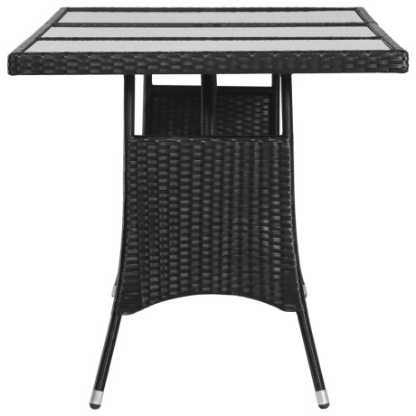 vidaXL Tuintafel 170x80x74 cm poly rattan zwart afbeelding3 - 1