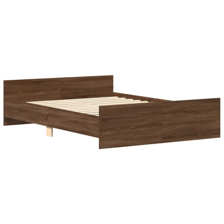 vidaXL Bedframe hoofd- en voeteneinde bruin eikenkleur 140x190 cm afbeelding3 - 1