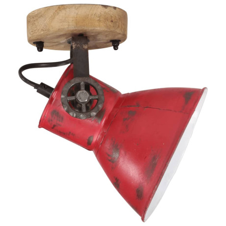 vidaXL Wandlamp 25 W E27 11,5x11,5x25 cm verweerd rood afbeelding3 - 1