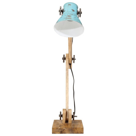 vidaXL Bureaulamp 25 W E27 23x18x96 cm verweerd blauw afbeelding3 - 1