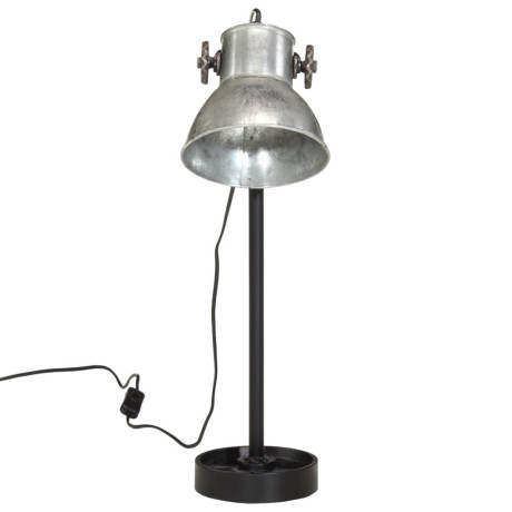 vidaXL Bureaulamp 25 W E27 15x15x55 cm vintage zilverkleurig afbeelding3 - 1