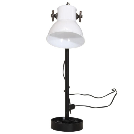 vidaXL Bureaulamp 25 W E27 15x15x55 cm wit afbeelding3 - 1