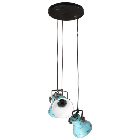 vidaXL Hanglamp 25 W E27 30x30x100 cm verweerd blauw afbeelding3 - 1