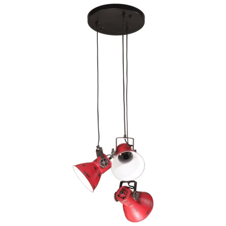 vidaXL Hanglamp 25 W E27 30x30x100 cm verweerd rood afbeelding3 - 1