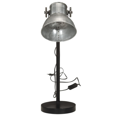 vidaXL Bureaulamp 25 W E27 17x17x60 cm vintage zilverkleurig afbeelding3 - 1