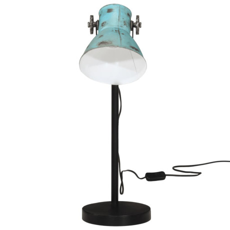 vidaXL Bureaulamp 25 W E27 17x17x60 cm verweerd blauw afbeelding3 - 1