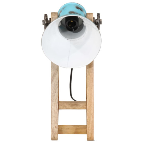 vidaXL Bureaulamp 25 W E27 30x17x40 cm verweerd blauw afbeelding3 - 1