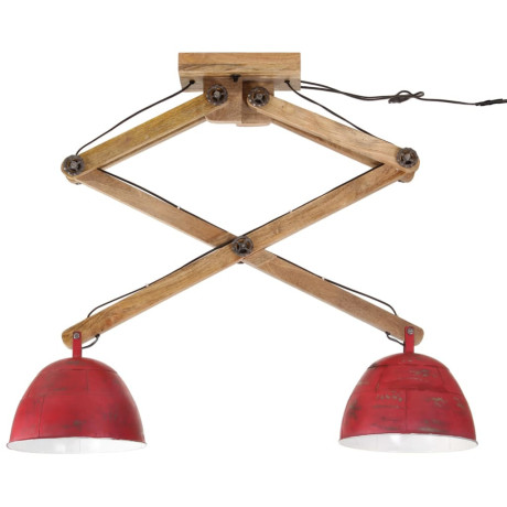 vidaXL Plafondlamp 25 W E27 29x18x85 cm verweerd rood afbeelding3 - 1