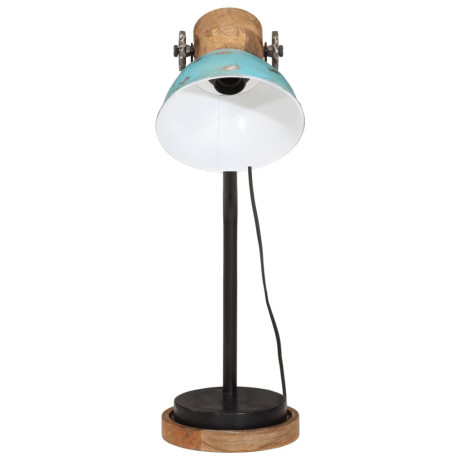 vidaXL Bureaulamp 25 W E27 18x18x60 cm verweerd blauw afbeelding3 - 1