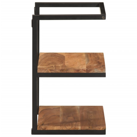 vidaXL Wandschap 40x30x50 cm massief acaciahout en ijzer afbeelding3 - 1