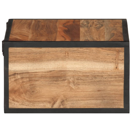 vidaXL Nachtkastje wandgemonteerd 35x35x20 cm massief acaciahout afbeelding3 - 1
