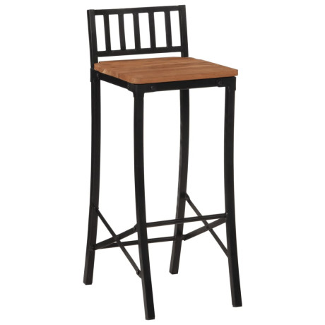 vidaXL Barstoelen 2 st massief acaciahout afbeelding3 - 1