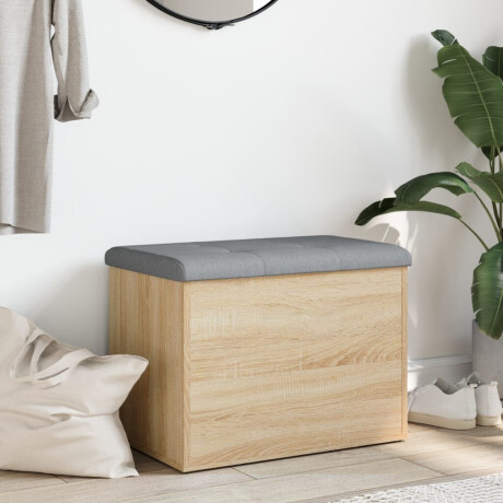 vidaXL Opbergbankje 62x42x45 cm bewerkt hout sonoma eikenkleurig afbeelding3 - 1