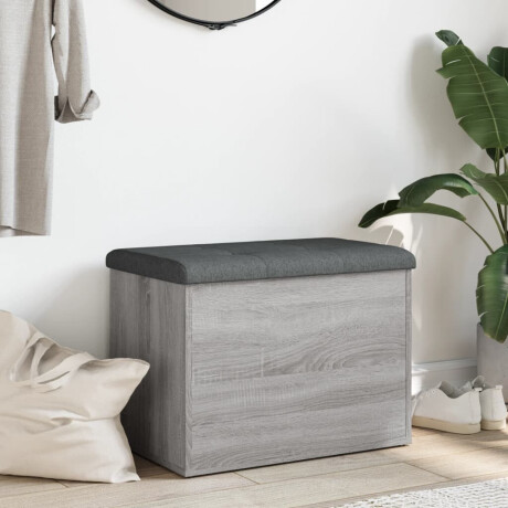 vidaXL Opbergbankje 62x42x45 cm bewerkt hout grijs sonoma eikenkleurig afbeelding3 - 1