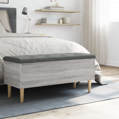 vidaXL Opbergbankje 102x42x46 cm bewerkt hout grijs sonoma eikenkleur afbeelding3 - 1