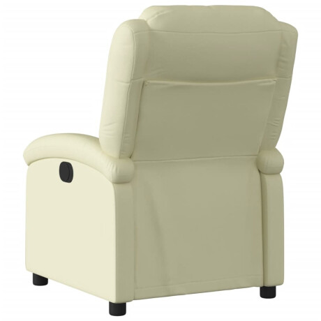 vidaXL Relaxfauteuil crèmekleurig echt leer afbeelding3 - 1