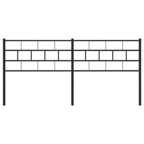 vidaXL Hoofdbord 160 cm metaal zwart afbeelding3 - 1
