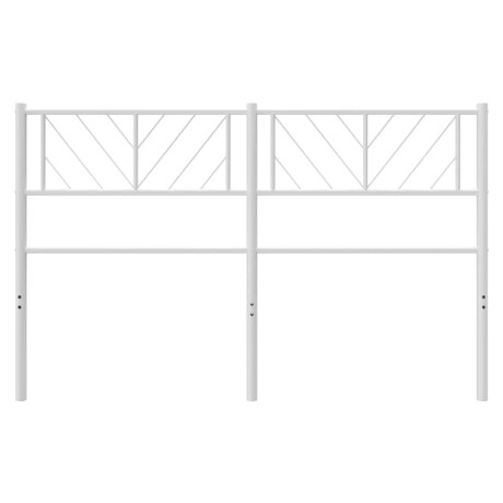 vidaXL Hoofdbord 120 cm metaal wit afbeelding3 - 1