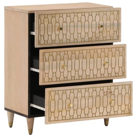 vidaXL Bijzetkasten 2 st 60x33x75 cm massief mangohout afbeelding3 - 1