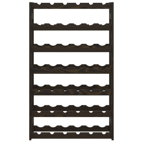 vidaXL Wijnrek voor 42 flessen massief grenenhout zwart afbeelding3 - 1