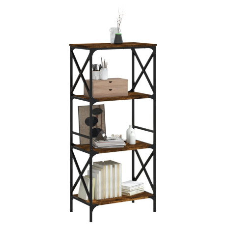 vidaXL Boekenkast 4-laags 59x35x132 cm bewerkt hout gerookt eikenkleur afbeelding3 - 1