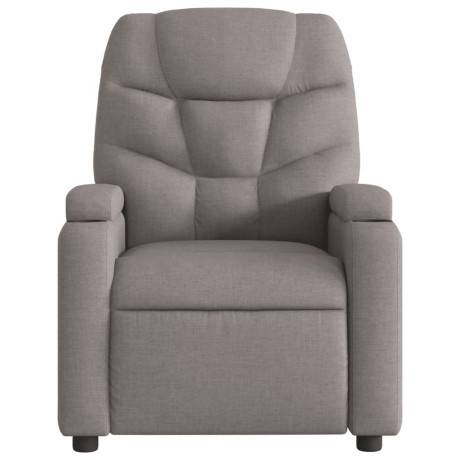 vidaXL Fauteuil verstelbaar stof taupe afbeelding3 - 1