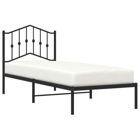 vidaXL Bedframe met hoofdbord metaal zwart 80x200 cm afbeelding3 - 1