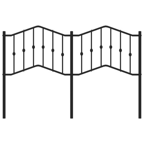 vidaXL Hoofdbord 140 cm metaal zwart afbeelding3 - 1