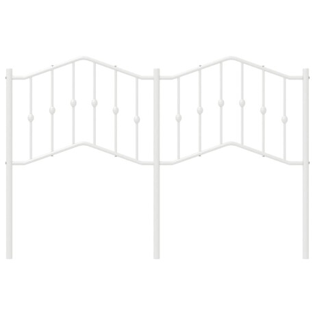 vidaXL Hoofdbord 140 cm metaal wit afbeelding3 - 1