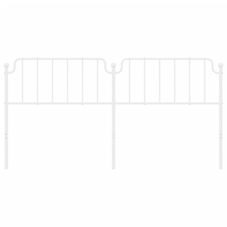 vidaXL Hoofdbord 200 cm metaal wit afbeelding3 - 1