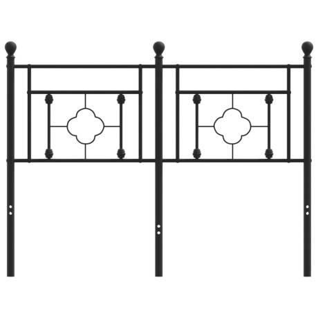vidaXL Hoofdbord 120 cm metaal zwart afbeelding3 - 1