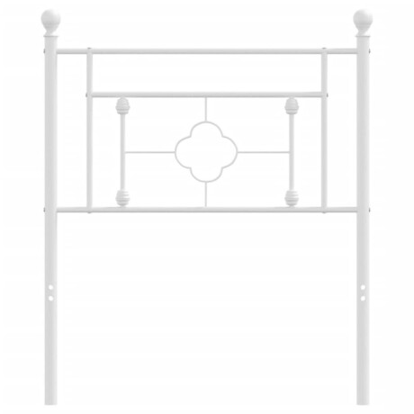 vidaXL Hoofdbord 75 cm metaal wit afbeelding3 - 1