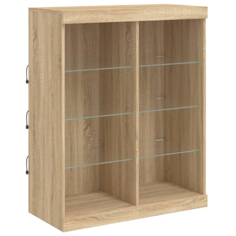 vidaXL Dressoir met LED-verlichting 81x37x100 cm sonoma eikenkleurig afbeelding3 - 1