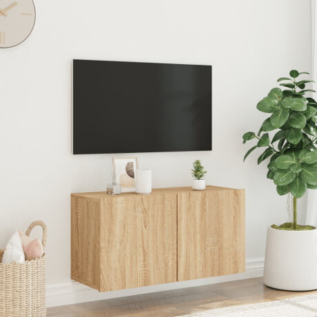 vidaXL Tv-meubel wandgemonteerd 80x30x41 cm sonoma eikenkleurig afbeelding3 - 1