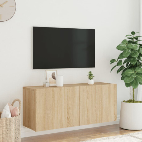 vidaXL Tv-meubel wandgemonteerd 100x30x41 cm sonoma eikenkleurig afbeelding3 - 1