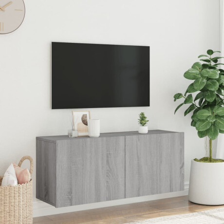 vidaXL Tv-meubel wandgemonteerd 100x30x41 cm grijs sonoma eikenkleurig afbeelding3 - 1
