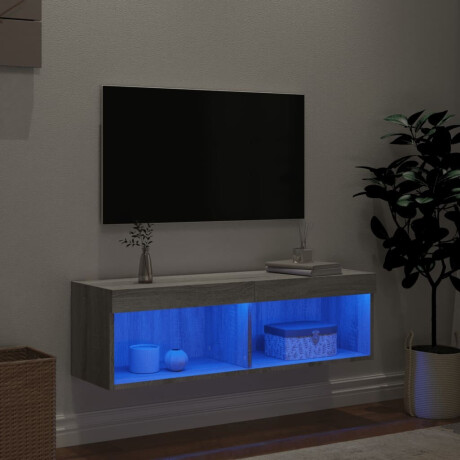 vidaXL Tv-meubel met LED-verlichting 100x30x30 cm grijs sonoma eiken afbeelding3 - 1