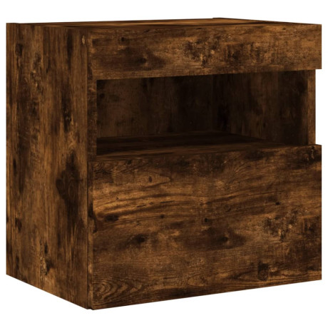 vidaXL Tv-wandmeubel met LED-verlichting 40x30x40 cm gerookt eiken afbeelding3 - 1
