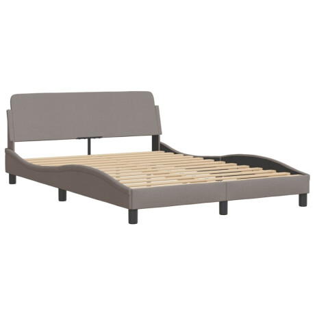 vidaXL Bedframe "Dover" stof taupe 140x200 cm afbeelding3 - 1