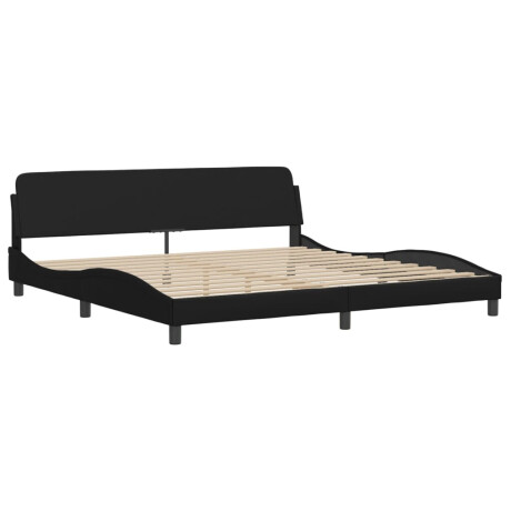 vidaXL Bedframe "Dover" kunstleer zwart 200x200 cm afbeelding3 - 1