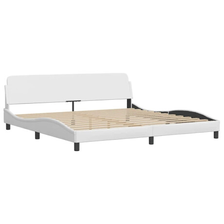 vidaXL Bedframe "Dover" kunstleer wit 200x200 cm afbeelding3 - 1